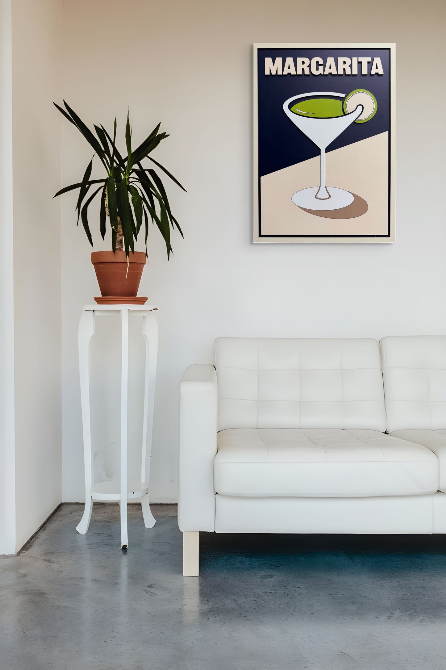 Minimalist wooden wall art of a Margarita cocktail glass. Laser-cut Margarita drink decor in natural wood finish. Modern Margarita cocktail silhouette wall hanging. Wooden bar wall art featuring Margarita cocktail design.